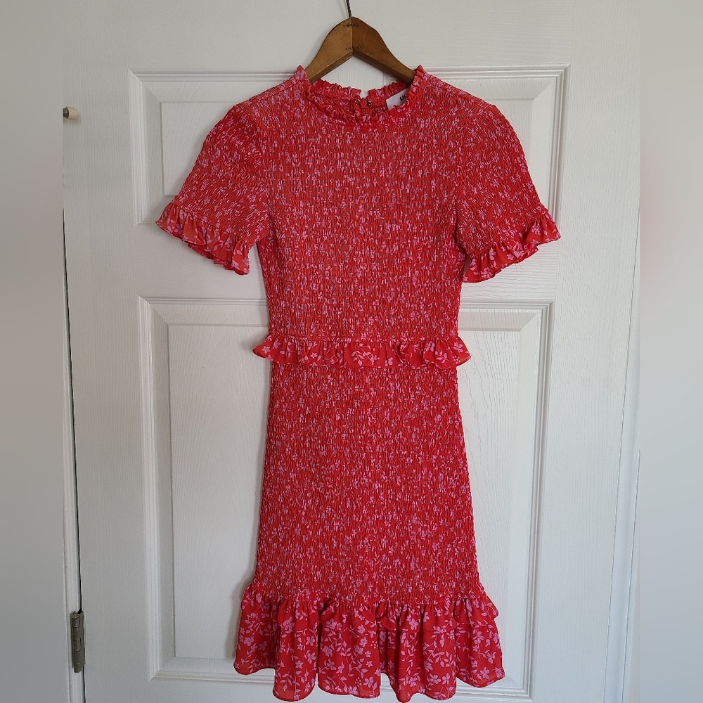Likely Red Floral Ruffle Mini Dress - Picture 7 of 10